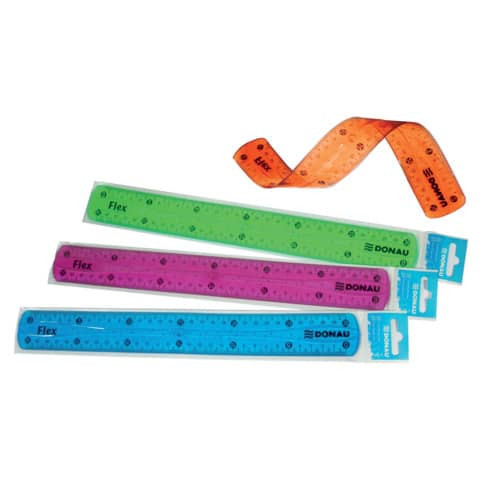 Lineal Flexi transparent 30 cm sortiert DONAU 5411100-99