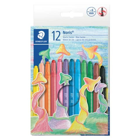 Wachsmalstift Twister 12erEtui STAEDTLER 221NWP12 Noris