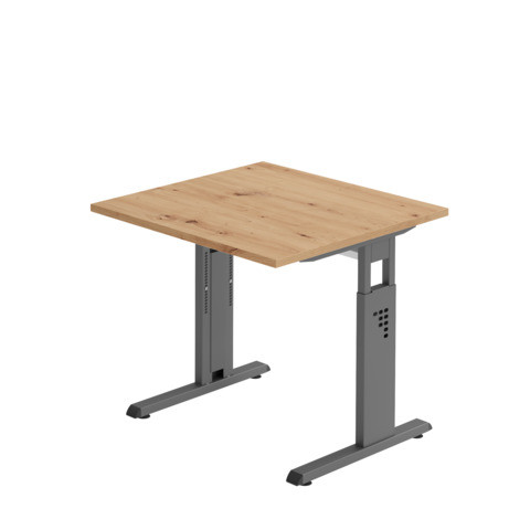 Schreibtisch 80x80cm ast/grap HAMMERBACHER MONT.VOS08/R/G