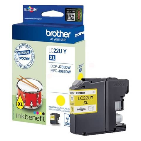 Inkjetpatrone yellow BROTHER LC22UY