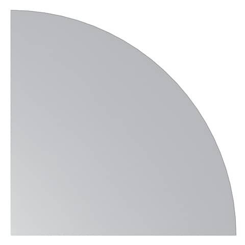 Verkettungswinkel Viertelkreis für C-Fuß-Schreibtisch - 80 x 80 cm, Grau