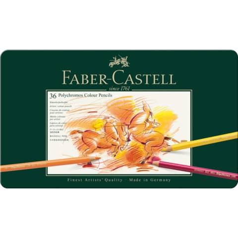 Farbstift Polychromos 36St sortiert FABER CASTELL 110036 Metalletui