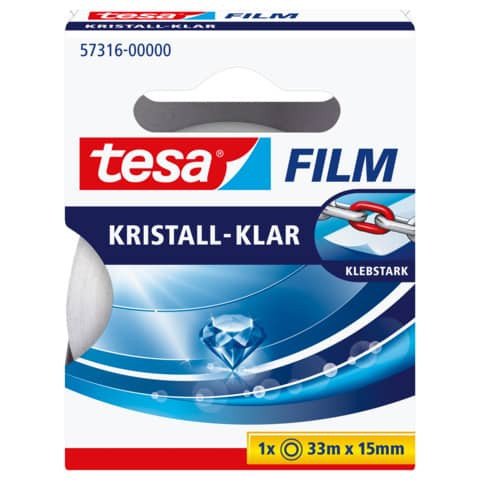 Klebefilm Kristall 15mm 33m TESAFILM 57316