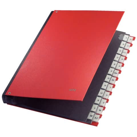 Pultordner A-Z PP rot LEITZ 59240025 24 Fächer
