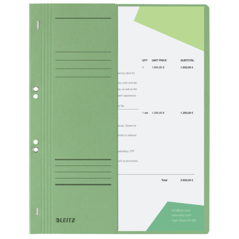 Ösenhefter A4 grün LEITZ 3741 55 halber Deckel