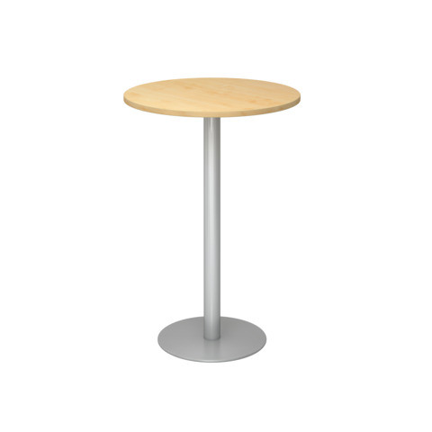 Stehtisch rund ahorn/silber feste Höhe HAMMERBACHER MONT.VSTH08/3/S 80cm