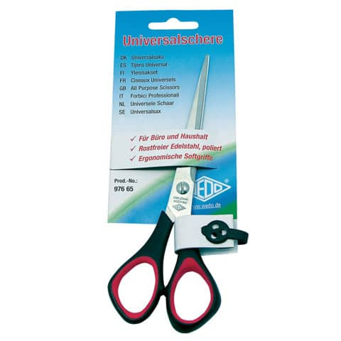 Schere Edelstahl 16cm schwarz WEDO 97665