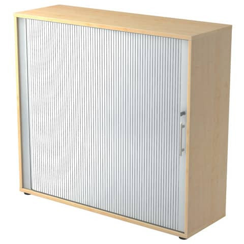 Rollladenschrank ahorn/silber HAMMERBACHER V1733S/3/S/RE
