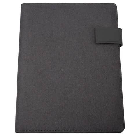 Schreibmappe A4 Magnetvers. anthrazit ALASSIO 46221 Recycl.PET