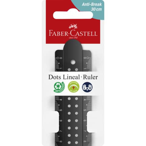 Lineal 30cm Dots sortiert FABER-CASTELL 172130