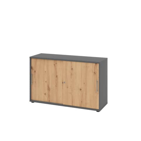 Schiebetürenschrank Graphit/Asteiche HAMMERBACHER V1752S/G/R/RE