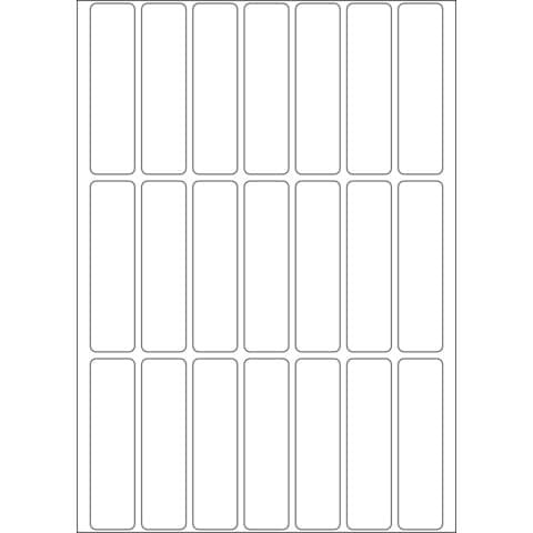 Etiketten 13x50mm 672 Stück weiß HERMA 2370 permanent haftend