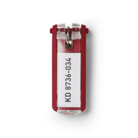 Schlüsselanhänger rot DURABLE 1957 03 6ST KEY CLIP