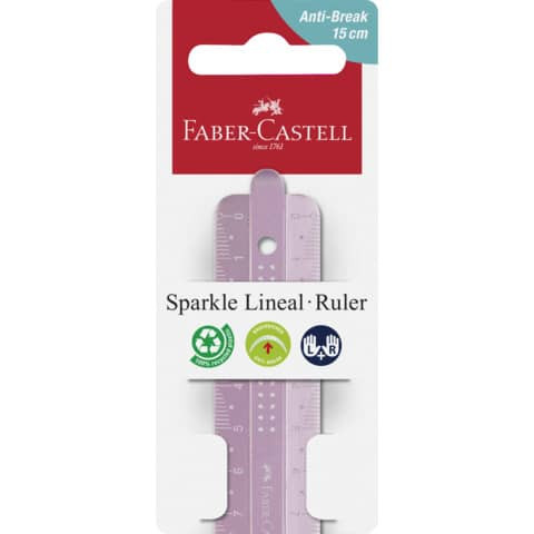 Lineal 15cm Sparkle sortiert FABER-CASTELL 172015