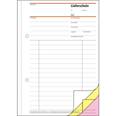 Lieferscheinbuch SD A5 SIGEL SD012 3x40BL