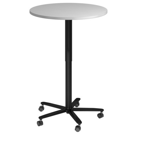 Besprechungstisch rund grau/schwarz HAMMERBACHER VST08/5/D 80 cm rund
