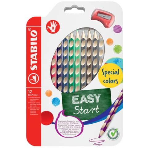 Farbstiftetui 12ST EASYcolors sortiert STABILO 332/12-1 Rechtshänder
