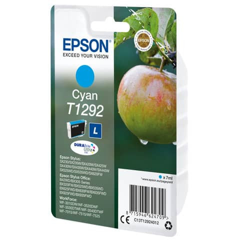 Inkjetpatrone T1292 cyan EPSON C13T12924012 11,2ml