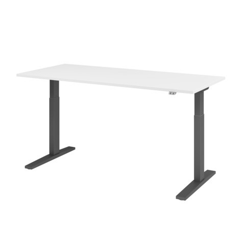 Schreibtisch elektr.höh weiß/graphit HAMMERBACHER MONT.VXMKA19/W/G 180x80cm
