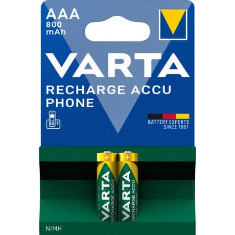 Batterie AAA Phone Power T398 VARTA 58398101402 Bk2St