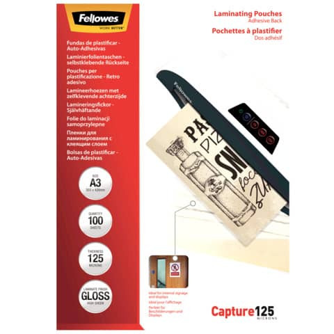 Laminierhülle 100ST skl glänze FELLOWES 5329001 A3/125my