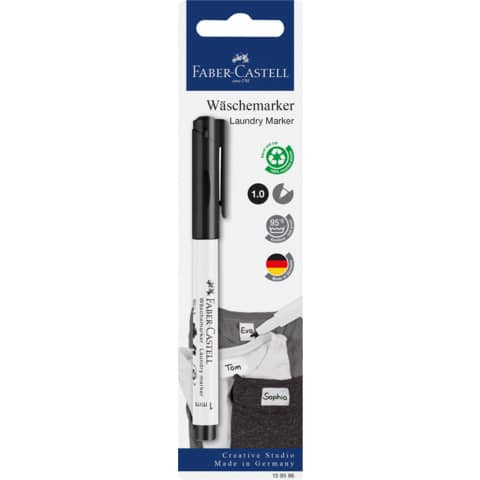 Wäschemarker 1ST schwarz FABER CASTELL 159596 Blisterkarte