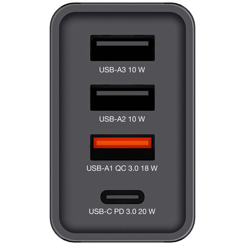 Ladegerät Steckdose 3x USB-A/1x USB-C VERBATIM 49700 CHR-30EU1 GaN 30Watt