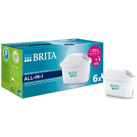 Wasser-Filterpatrone Kartusche 6ST weiß BRITA 1050840/122041 MAXTRA PRO ALL-IN1