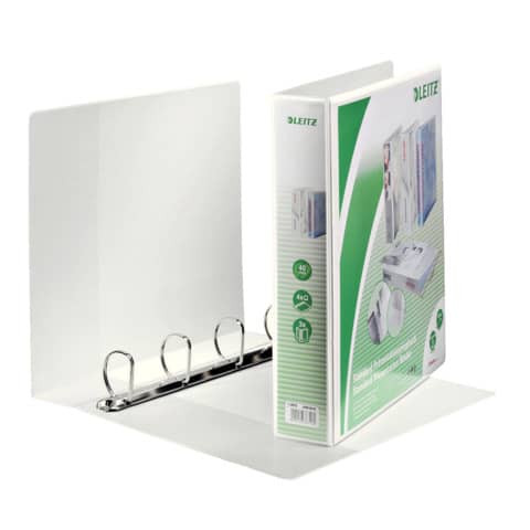 Präsentationsringbuch A4 weiß LEITZ 42860001 40mm 4Ringe