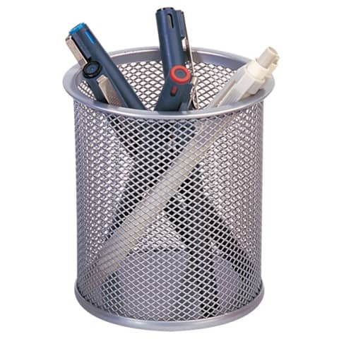 Schreibköcher Metall silber Q-CONNECT KF00846