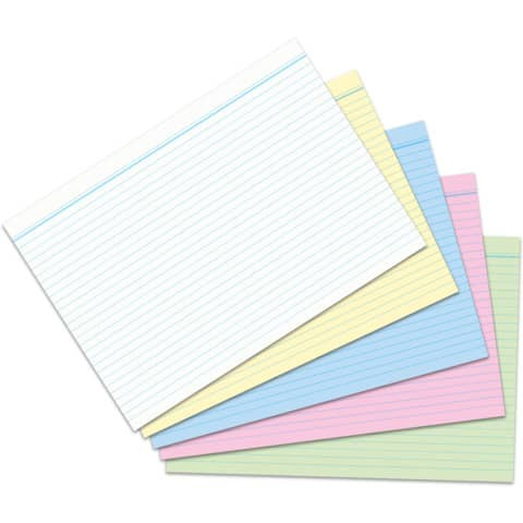 Karteikarte A6 5farb. Liniert RNK 115069 100ST