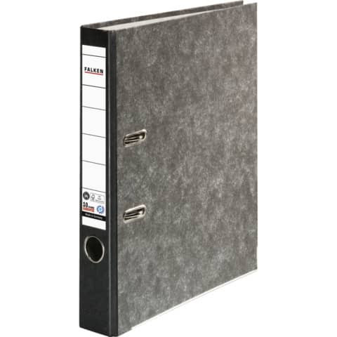 Ordner Wolkenmarmor A4 5cm schwarz FALKEN 80022700 Recycling