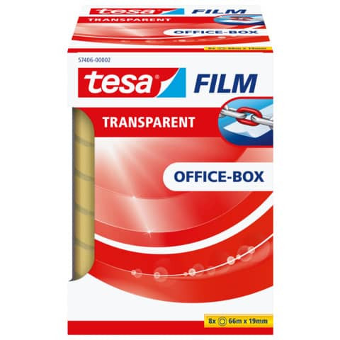 Klebefilm 8RL 19mm 66m transp. TESA 57406-00002-01 OfficeBox