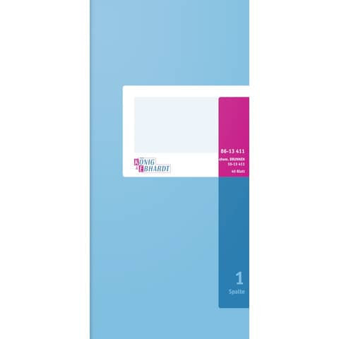 Spaltenbuch 13.7x29.7cm K+E 86-13411 1 Spalte