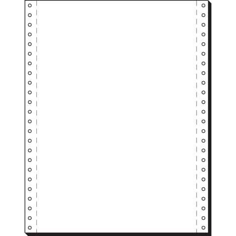 DIN-Computerpapier, 1fach, 12"x240 mm ((A4 hoch), blanko mit LP, 2000 Blatt