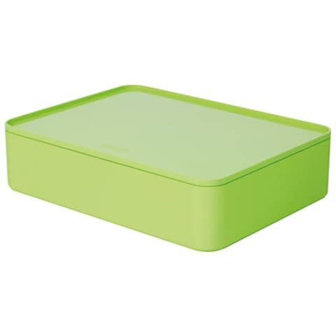 SMART-ORGANIZER ALLISON Utensilienbox mit Innenschale und Deckel - snow white/lime green