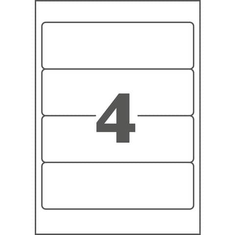 Ordnerrückenschild 61x192mm weiß Q-CONNECT KF10960 100 Blatt