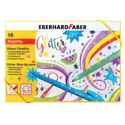 Faserschreiber 16ST Glitzer sortiert EBERHARD FABER 551016