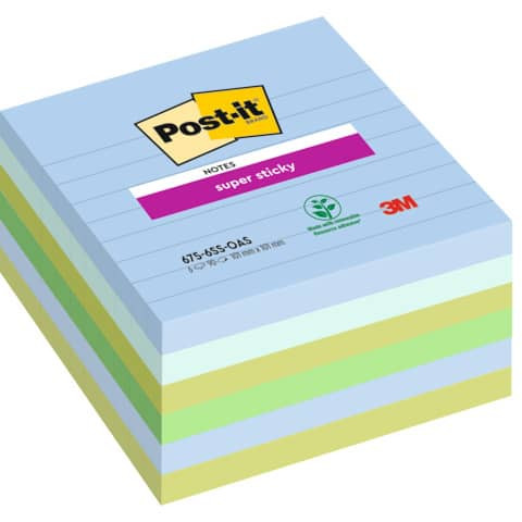 Haftnotizblock 6ST liniert Oasis POST-IT 675-6SS-OAS 101x101mm