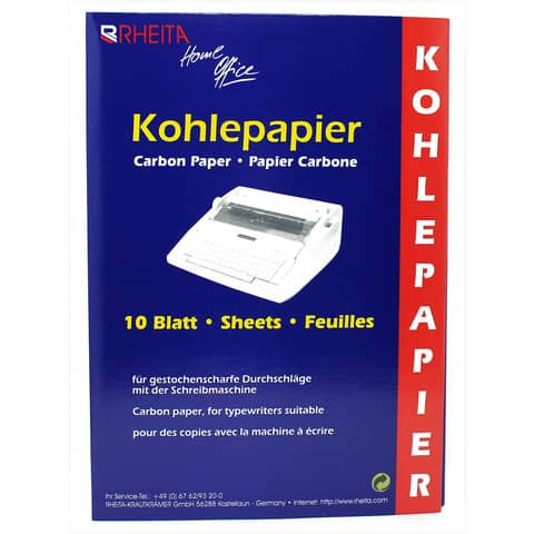 Kohlepapier A4 10BL schwarz RHEITA 8172-10