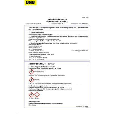 Alleskleber extra 125g tropffrei UHU 46050