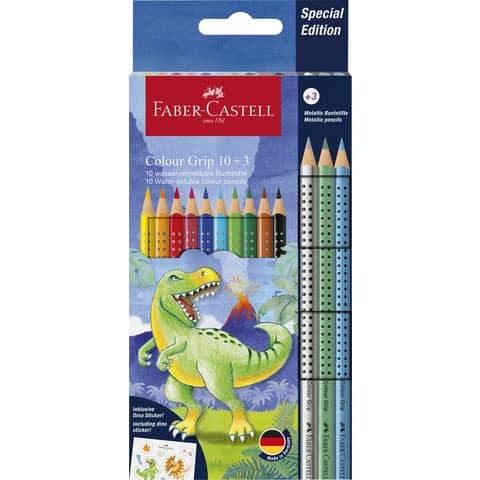Farbstiftetui 10+3ST Colour Grip Dino FABER CASTELL 201545