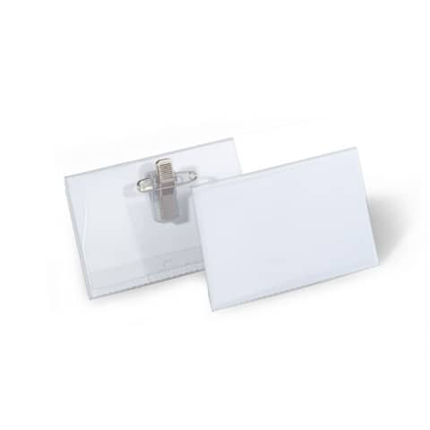 Namensschild 50ST 54x90mm DURABLE 8101 19 m.Kombiklemme