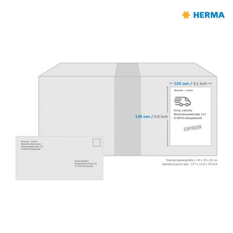 Etiketten Premium 105x148mm weiß HERMA 8630 40 St. permanent haftend