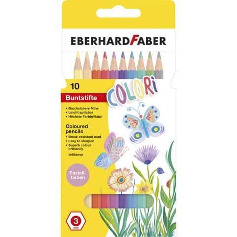 Farbstifte 10ST Pastell sortiert EBERHARD FABER 514810