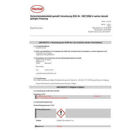 Holzleim Ponal Fix & Fest 100g HENKEL 9HP100F