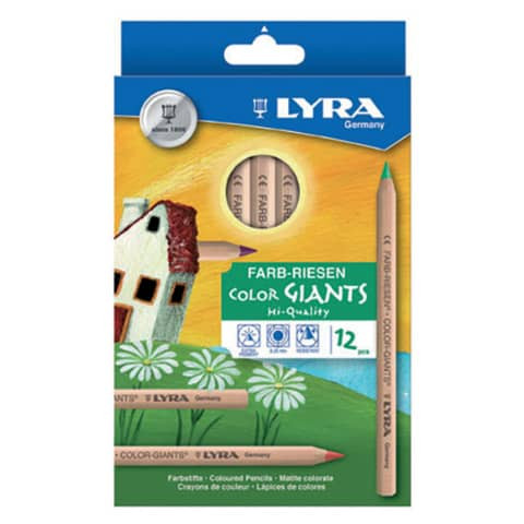 Farbstift Farb-Riese® 12ST natur LYRA L3931120 Kartonetui