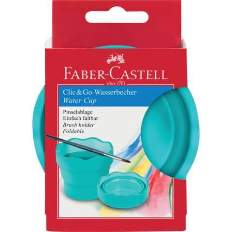 Wasserbecher Click&Go türkis FABER CASTELL 181580