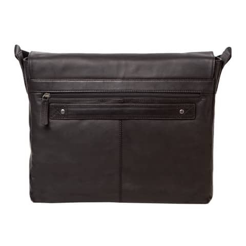 Umhängetasche Leder Urban schwarz PRIDE & SOUL 47532 30x42x8cm