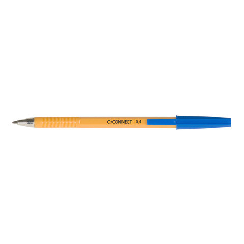 Kugelschreiber Einweg blau Q-CONNECT KF34047 F 0,7mm